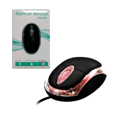 Mouse Pixxo Mol033, USB, 1200DPI, Preto