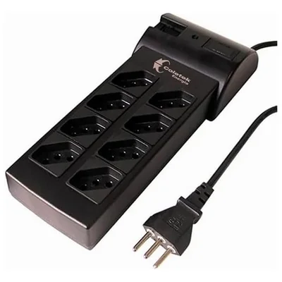Filtro De Linha Coletek Fl-82bk, 8 Tomadas, 10Ah, Bivolt, Preto — foto 4