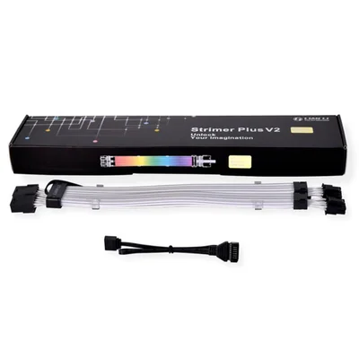 Cabo Extensor Lian Li Strimer Plus V2, 300mm, RGB,  8 Pinos