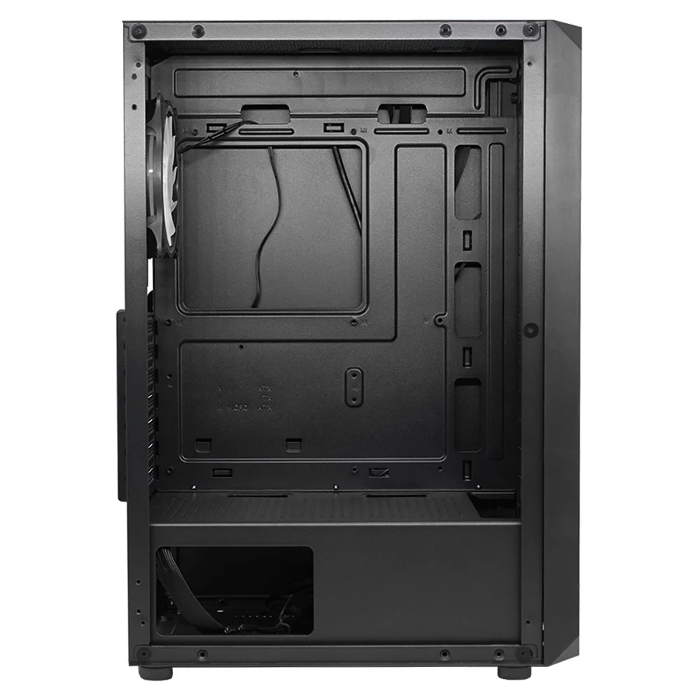 Imagem 5 de 5 do produto Gabinete Gamer Oex Haven Gh300, Lateral Em Vidro, 1x Cooler Led RGB 120mm, USB 3.0, Preto