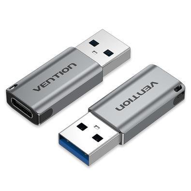 Adaptador Vention, Plug OTG, Conversor USB C Para USB A 3.0, Cinza - CDPH0