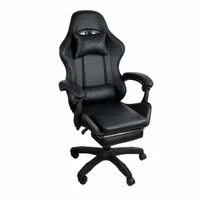 Cadeira Gamer Stillus, Ergonômica Com Apoio Para Os Pés - Preta