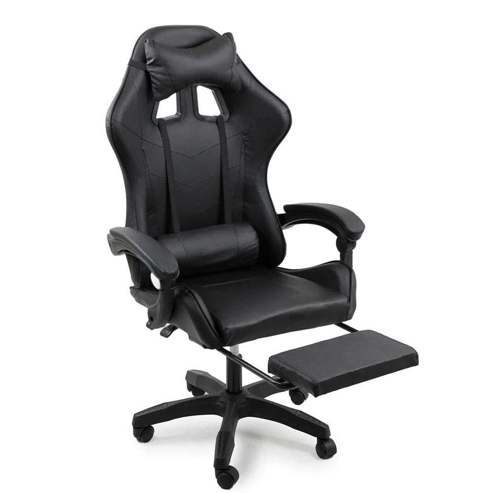 Cadeira Gamer Stillus, Ergonômica Com Apoio Para Os Pés - Preta