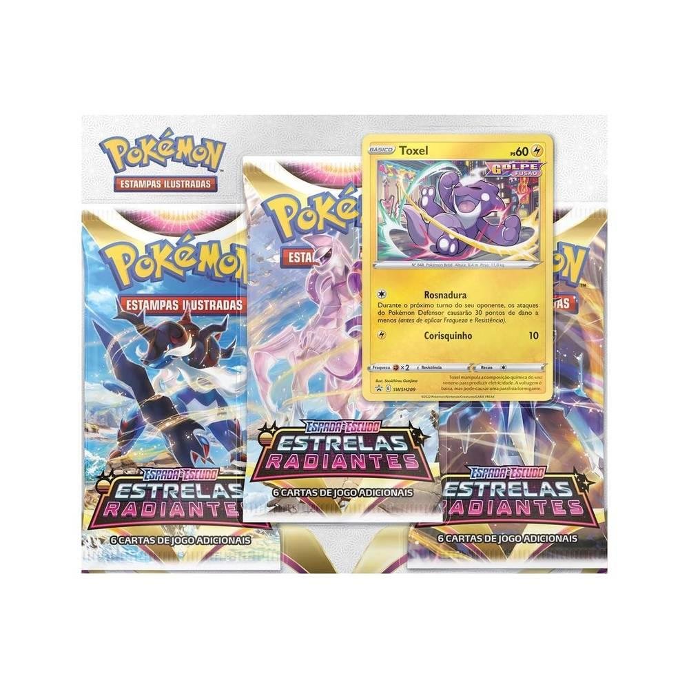 10 Pacotes Cartas Copag Pokémon Booster 60 KaBuM