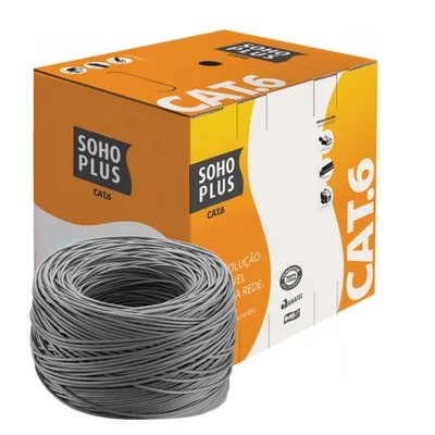 Cabo De Rede 200m, Furukawa Soho Plus, Cat6 U/utp, 24awg - Cinza