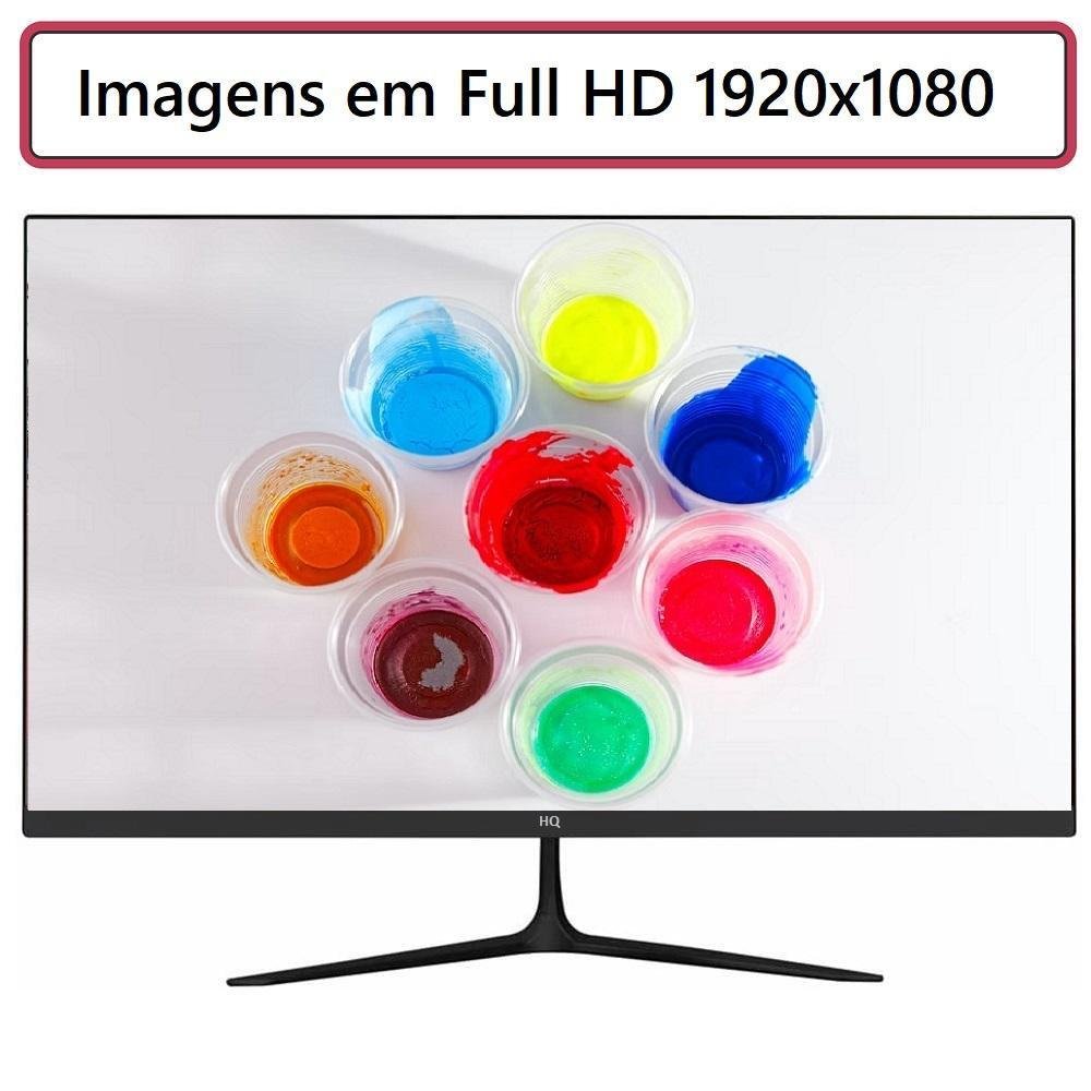 Monitor HQ 22 Polegadas, FULL HD 75HZ, HDMI e VGA, Led, FRAMeless Widescreen Vesa, Ajuste De Inclinação, 22hq-ledsb Monitor HQ 22 Polegadas, FULL HD 75HZ, HDMI e VGA, Led, FRAMeless Widescreen Vesa, Ajuste De Inclinação, 22hq-ledsb