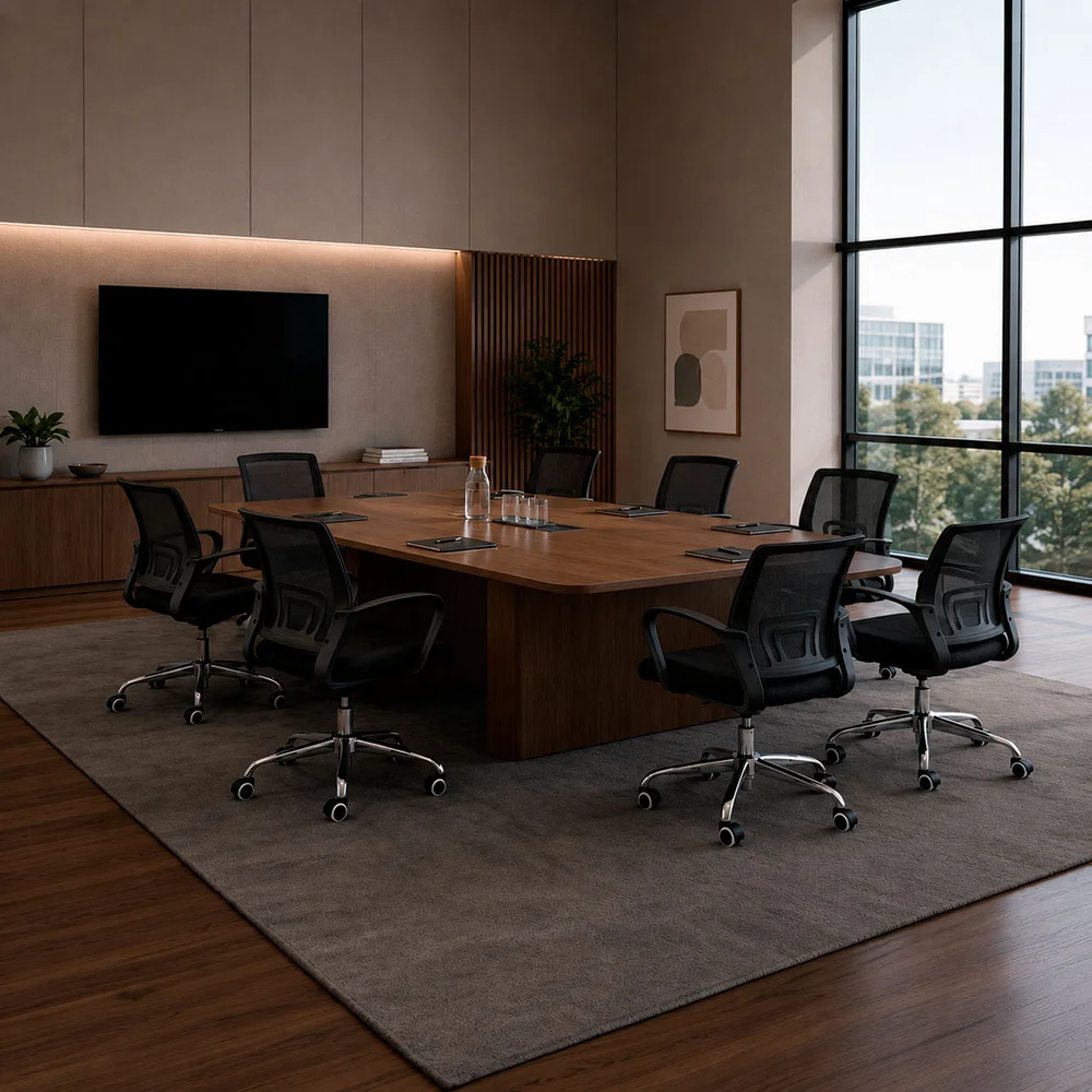 Imagem 5 de 5 do produto Kit 4 Cadeiras de Escritório Ergonômicas Begônia Pretas para Home Office Giratórias