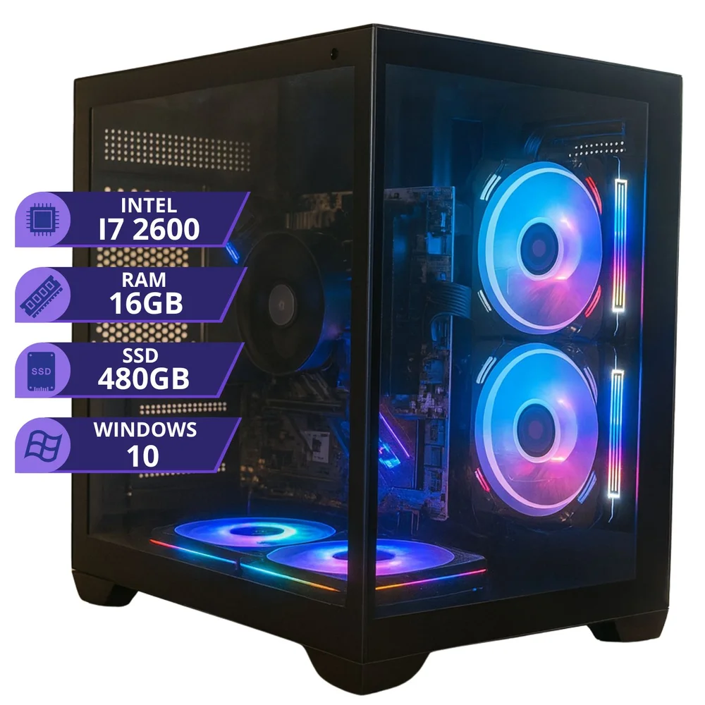 Pc Gamer Mrp Intel Core I7 3.4GHz, 16GB, SSD 480GB, Windows 10, Preto - RGB