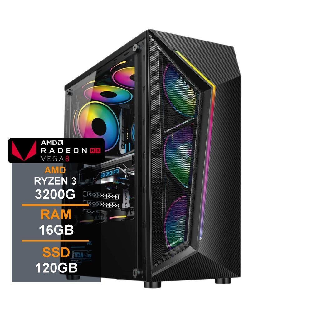 Pc Gamer AMD Ryzen 1300X - Radeon RX 6400 4Go - Mémoire 8Go - Disque