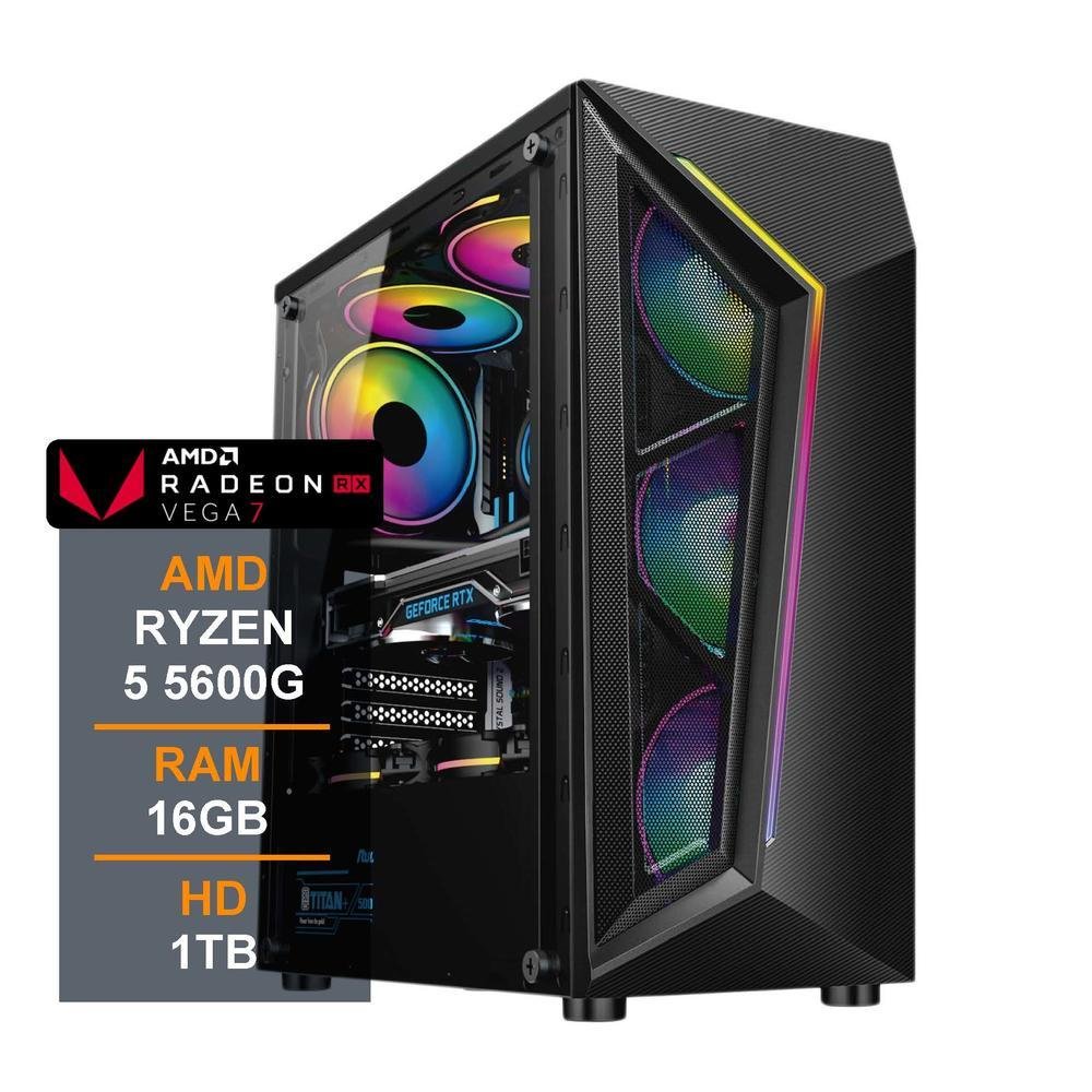 Pc Gamer Completo Amd Ryzen 5 5600g 16gb Vega 7 Hd 1tb