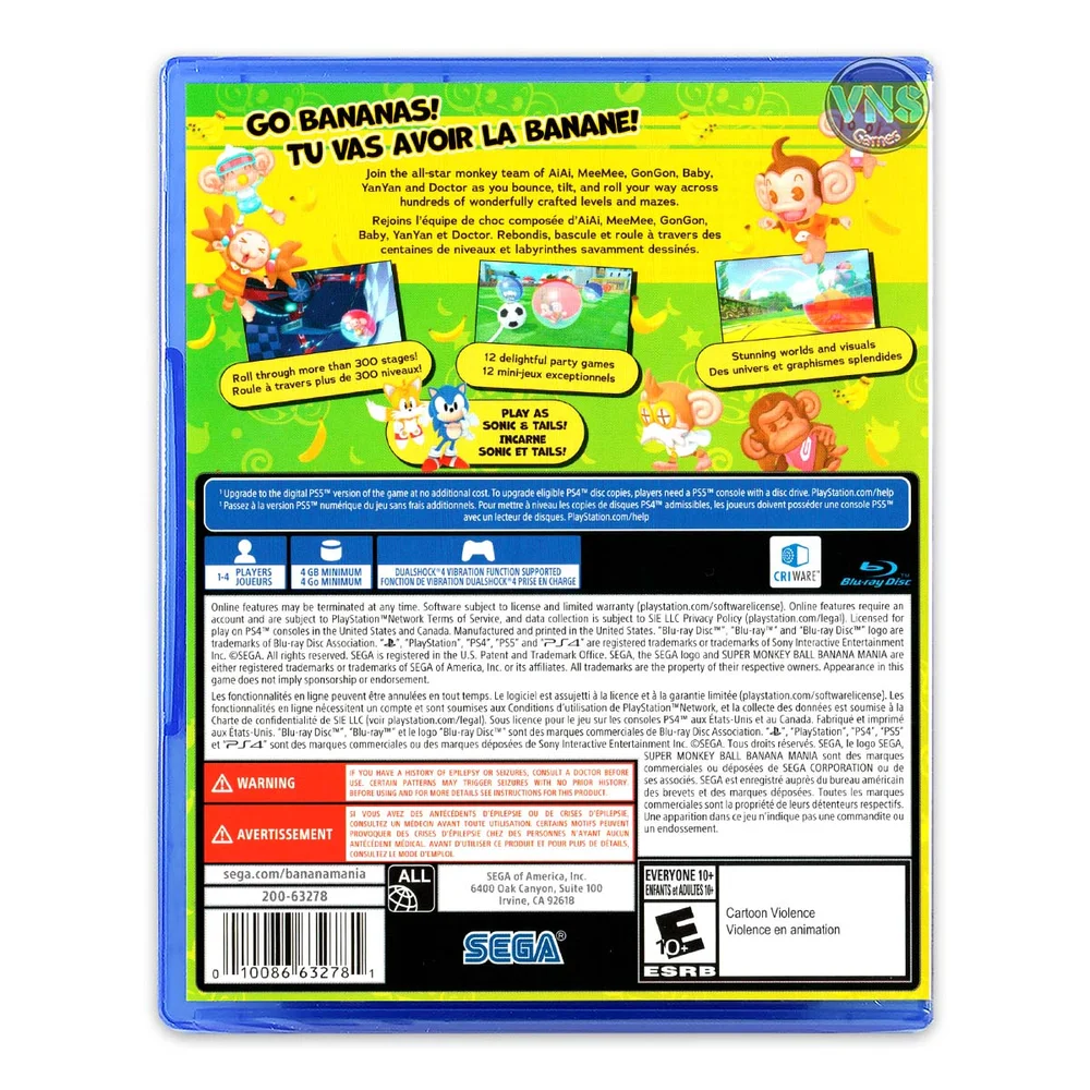 Imagem 4 de 5 do produto Jogo Super Monkey Ball Banana Mania, Playstation - PS4