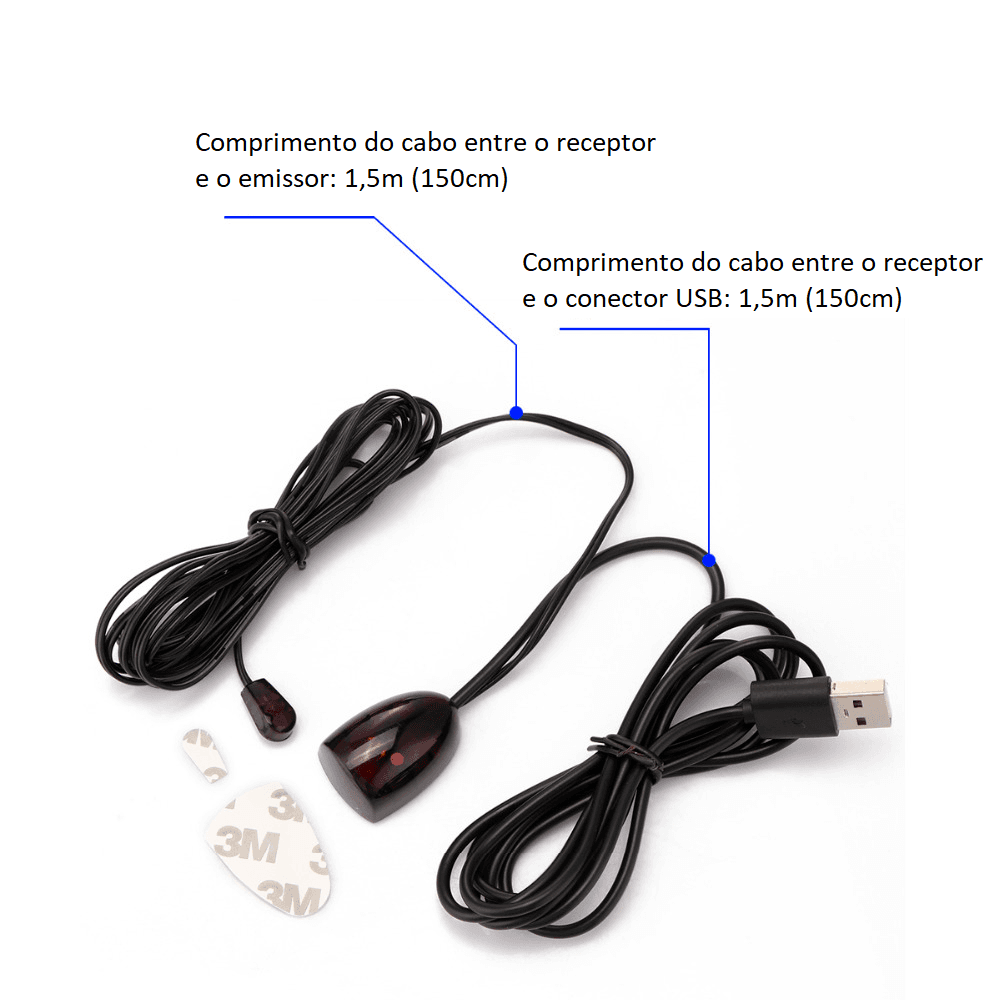 Imagem 4 de 5 do produto Extensor Muzion Repetidor, Controle Remoto, Ir Infravermelho, USB