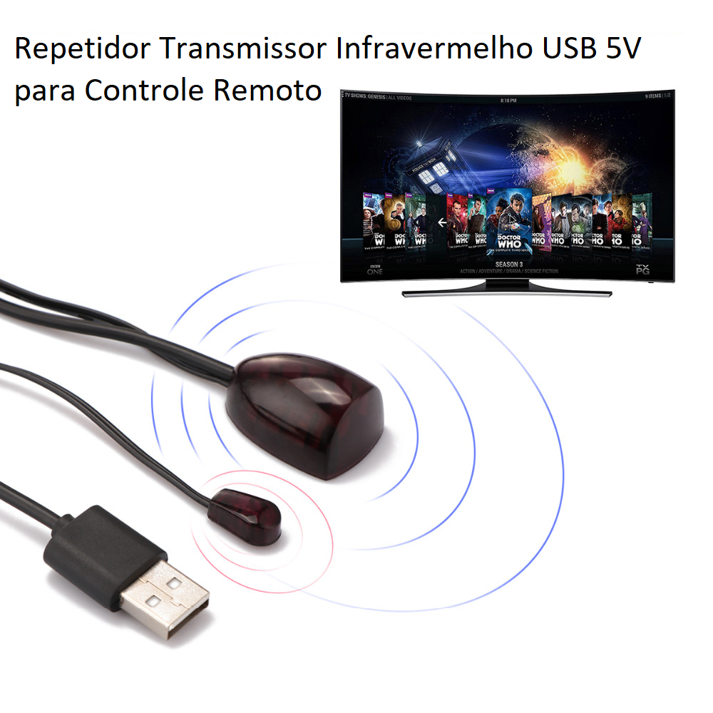 Imagem 5 de 5 do produto Extensor Muzion Repetidor, Controle Remoto, Ir Infravermelho, USB