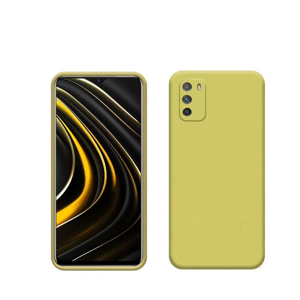 Capa Protetora de Silicone Smartphone Xiaomi Poco M3, Amarelo