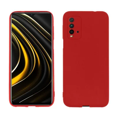 Capa Protetora Xiaomi, De Silicone, P/ Smartphone Redmi 9T, Vermelho