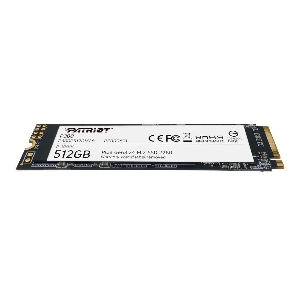 SSD Patriot, 512 GB, M.2 P300 Nvme 2280 - P300p512gm28 SSD Patriot, 512 GB, M.2 P300 Nvme 2280 - P300p512gm28