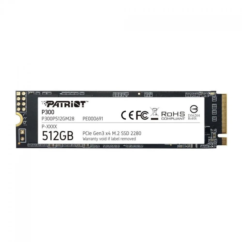SSD Patriot, 512 GB, M.2 P300 Nvme 2280 - P300p512gm28