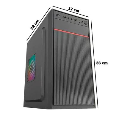Computador Intel  I3 7º Geração, RAM 8GB DDR3, SSD 240GB, Windows 10, Preto