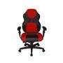 Cadeira Gamer Design Office Diretor, Linha Gamer Racing, ate 110 Kg, Sem Almofada, Vermelho com Preto