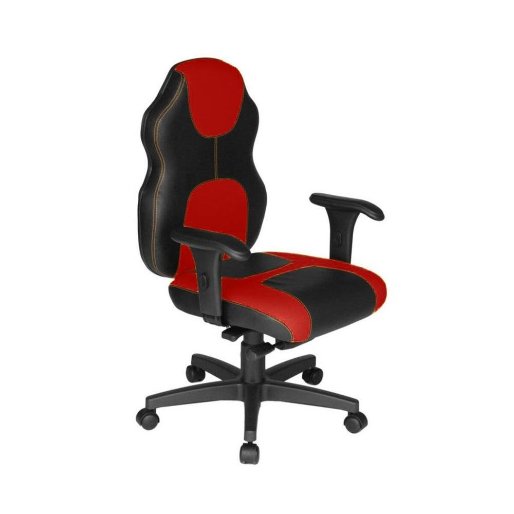 Cadeira Gamer Design Office Diretor, Linha Gamer Racing, ate 110 Kg, Sem Almofada, Vermelho com Preto Cadeira Gamer Design Office Diretor, Linha Gamer Racing, ate 110 Kg, Sem Almofada, Vermelho com Preto
