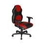 Cadeira Gamer Design Office Diretor, Linha Gamer Racing, ate 110 Kg, Sem Almofada, Vermelho com Preto