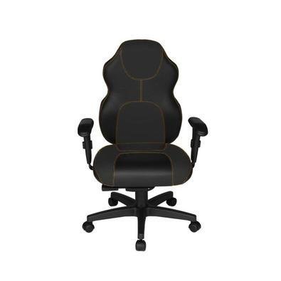 Cadeira Gamer Design Office Diretor, Linha Gamer Racing, ate 110 Kg, Sem Almofada, Preto com Preto