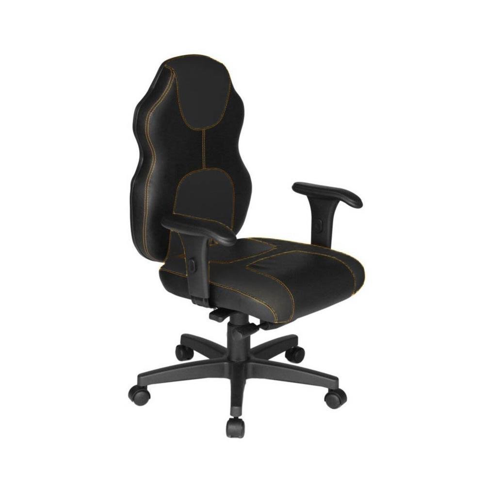 Cadeira Gamer Design Office Diretor, Linha Gamer Racing, ate 110 Kg, Sem Almofada, Preto com Preto Cadeira Gamer Design Office Diretor, Linha Gamer Racing, ate 110 Kg, Sem Almofada, Preto com Preto