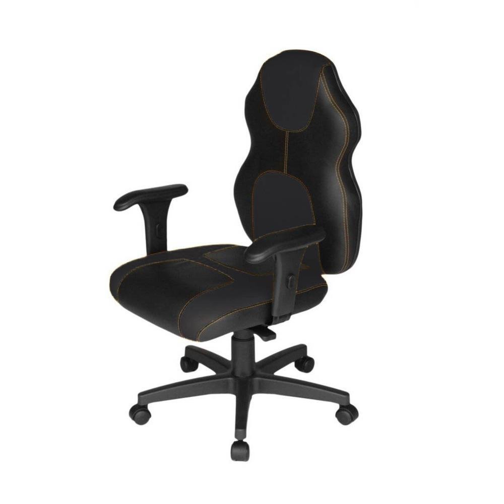 Cadeira Gamer Design Office Diretor, Linha Gamer Racing, ate 110 Kg, Sem Almofada, Preto com Preto Cadeira Gamer Design Office Diretor, Linha Gamer Racing, ate 110 Kg, Sem Almofada, Preto com Preto