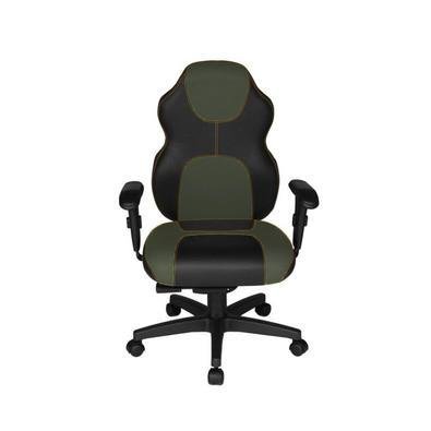 Cadeira Gamer Design Office Diretor, Linha Gamer Racing, ate 110 Kg, Sem Almofada, Verde Escuro com Preto