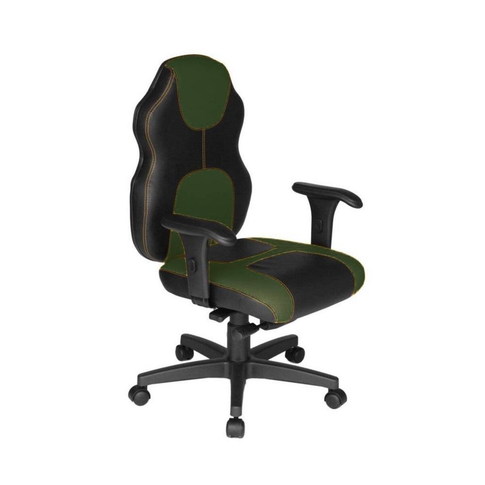 Cadeira Gamer Design Office Diretor, Linha Gamer Racing, ate 110 Kg, Sem Almofada, Verde Escuro com Preto Cadeira Gamer Design Office Diretor, Linha Gamer Racing, ate 110 Kg, Sem Almofada, Verde Escuro com Preto