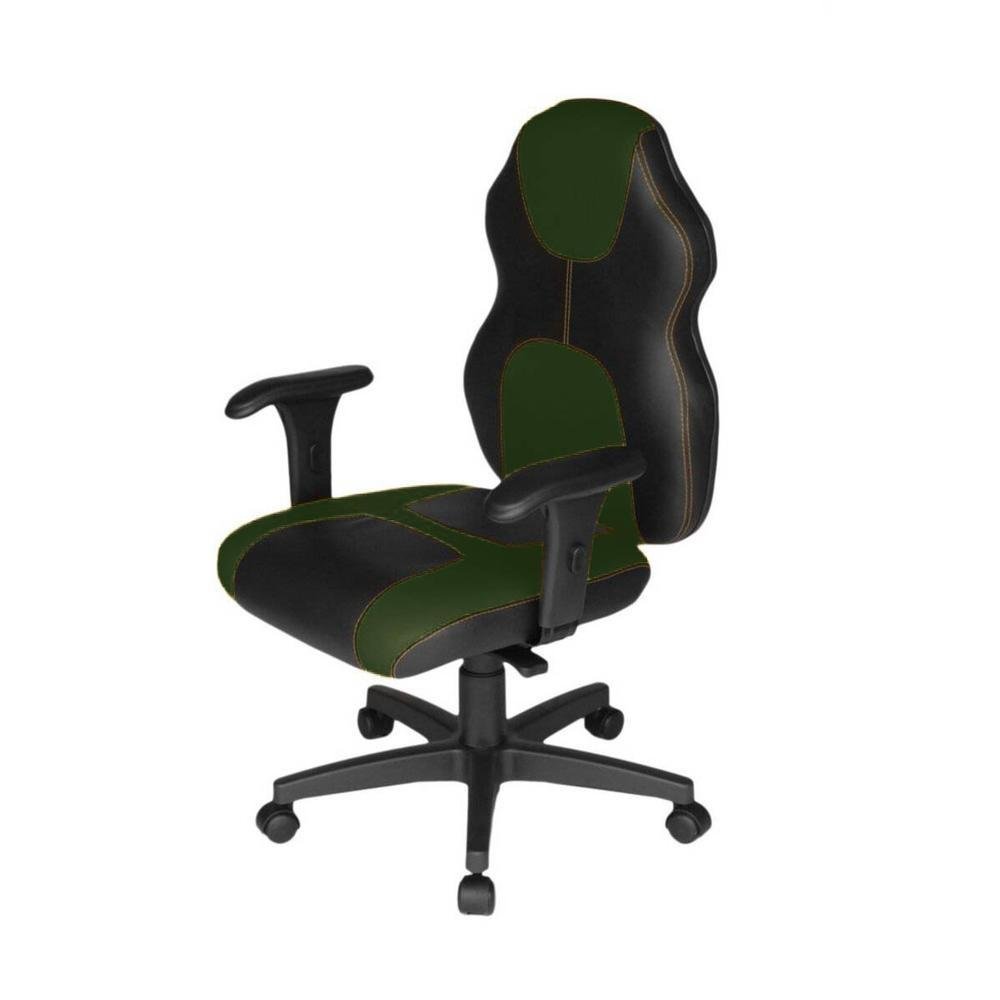 Cadeira Gamer Design Office Diretor, Linha Gamer Racing, ate 110 Kg, Sem Almofada, Verde Escuro com Preto Cadeira Gamer Design Office Diretor, Linha Gamer Racing, ate 110 Kg, Sem Almofada, Verde Escuro com Preto