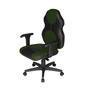 Cadeira Gamer Design Office Diretor, Linha Gamer Racing, ate 110 Kg, Sem Almofada, Verde Escuro com Preto