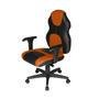 Cadeira Gamer Design Office Diretor, Linha Gamer Racing, ate 110 Kg, Sem Almofada, Laranja com Preto