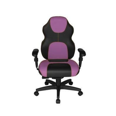 Cadeira Gamer Design Office Diretor, Linha Gamer Racing, ate 110 Kg, Sem Almofada, Roxo com Preto