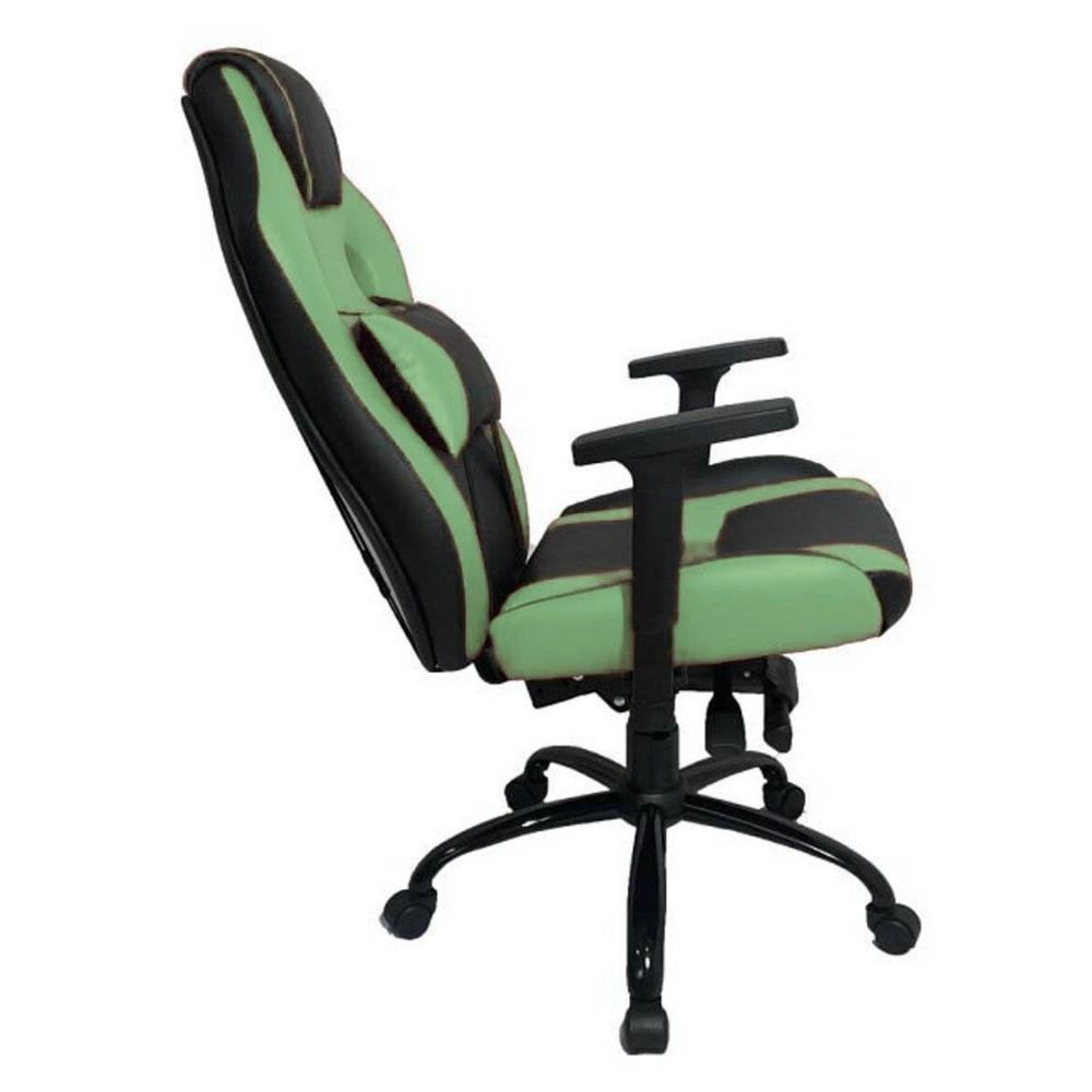 Imagem 2 de 2 do produto Cadeira Gamer Design Office, Linha Gamer Racing, Com Almofada, Regulavel, Verde Limão com Preto