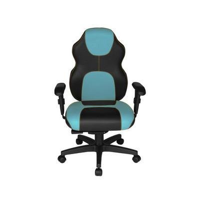 Cadeira Gamer Design Office Diretor, Linha Gamer Racing, ate 110 Kg, Sem Almofada, Verde com Preto