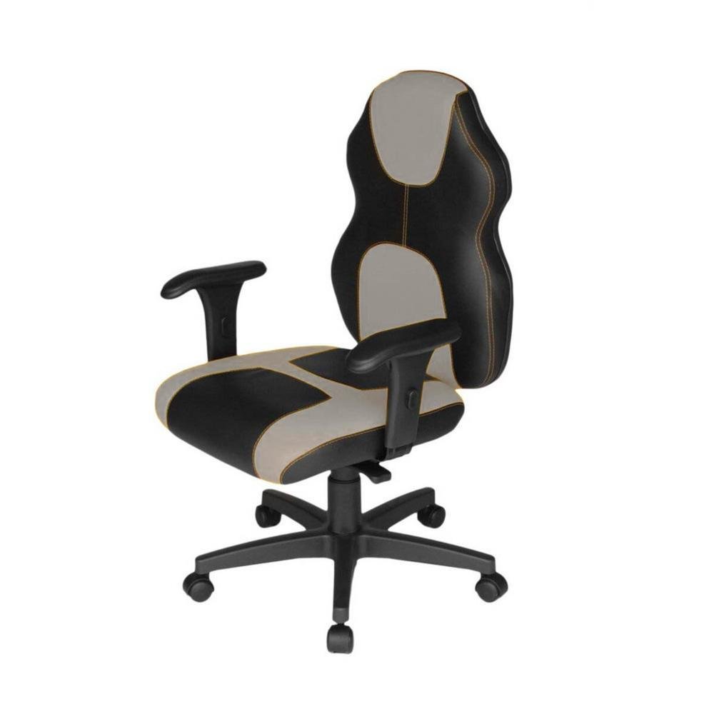 Cadeira Gamer Design Office Diretor, Linha Gamer Racing, ate 110 Kg, Sem Almofada, Cinza Claro com Preto Cadeira Gamer Design Office Diretor, Linha Gamer Racing, ate 110 Kg, Sem Almofada, Cinza Claro com Preto