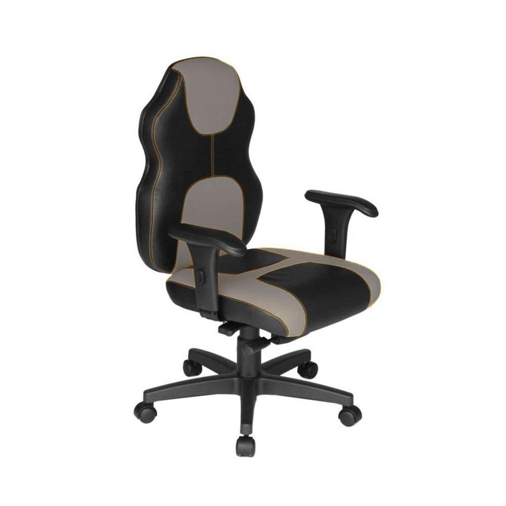 Cadeira Gamer Design Office Diretor, Linha Gamer Racing, ate 110 Kg, Sem Almofada, Cinza Claro com Preto Cadeira Gamer Design Office Diretor, Linha Gamer Racing, ate 110 Kg, Sem Almofada, Cinza Claro com Preto