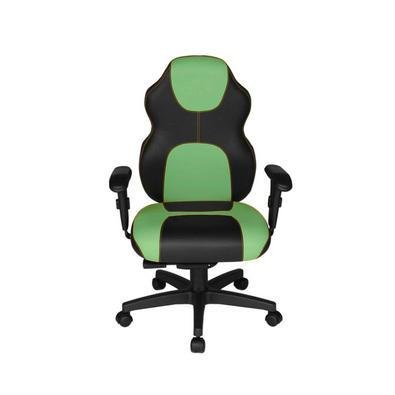 Cadeira Gamer Design Office Diretor, Linha Gamer Racing, ate 110 Kg, Sem Almofada, Verde Limão com Preto