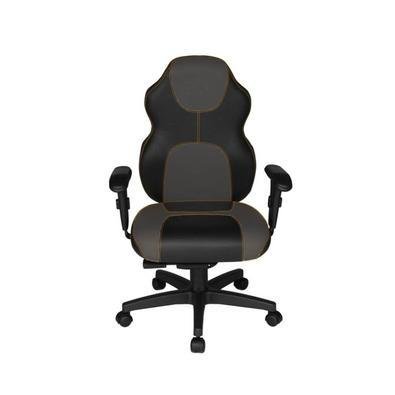 Cadeira Gamer Design Office Diretor, Linha Gamer Racing, ate 110 Kg, Sem Almofada, Café com Preto