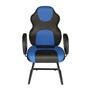 Cadeira Gamer Base Fixa Com Braço Linha Gamer Racing Azul