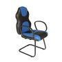 Cadeira Gamer Base Fixa Com Braço Linha Gamer Racing Azul