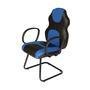 Cadeira Gamer Base Fixa Com Braço Linha Gamer Racing Azul