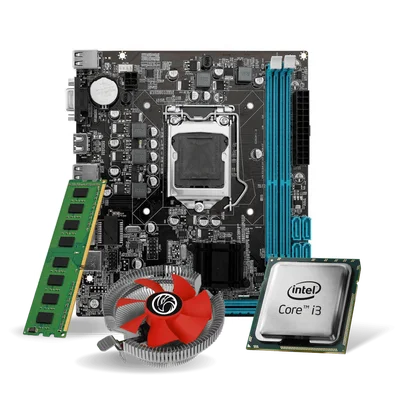 Kit Placa Mãe H81 + Processador I3 4130 + Memória Ram 8 Gb 1600Mhz Ddr3 + Cooler