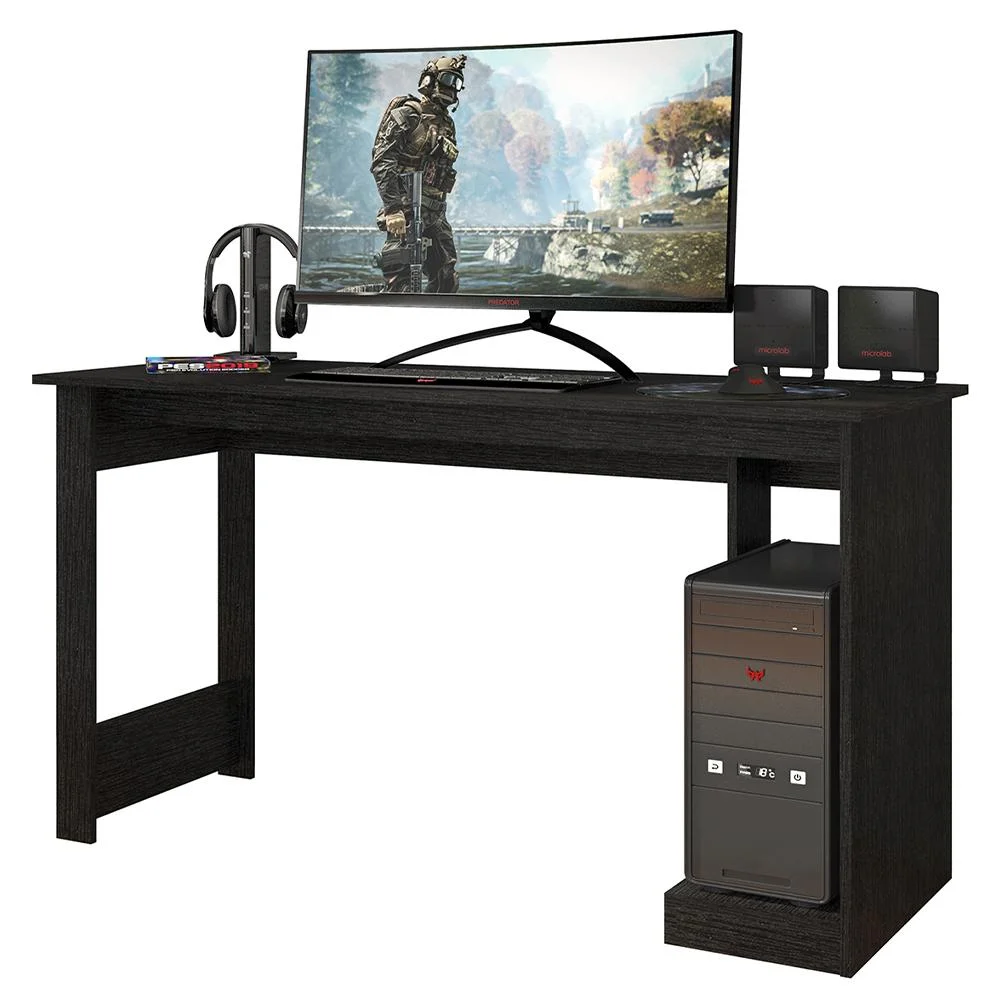 Imagem 3 de 5 do produto Mesa Gamer para Computador Caemmun, 136 Cm, Até 25kg, Preta