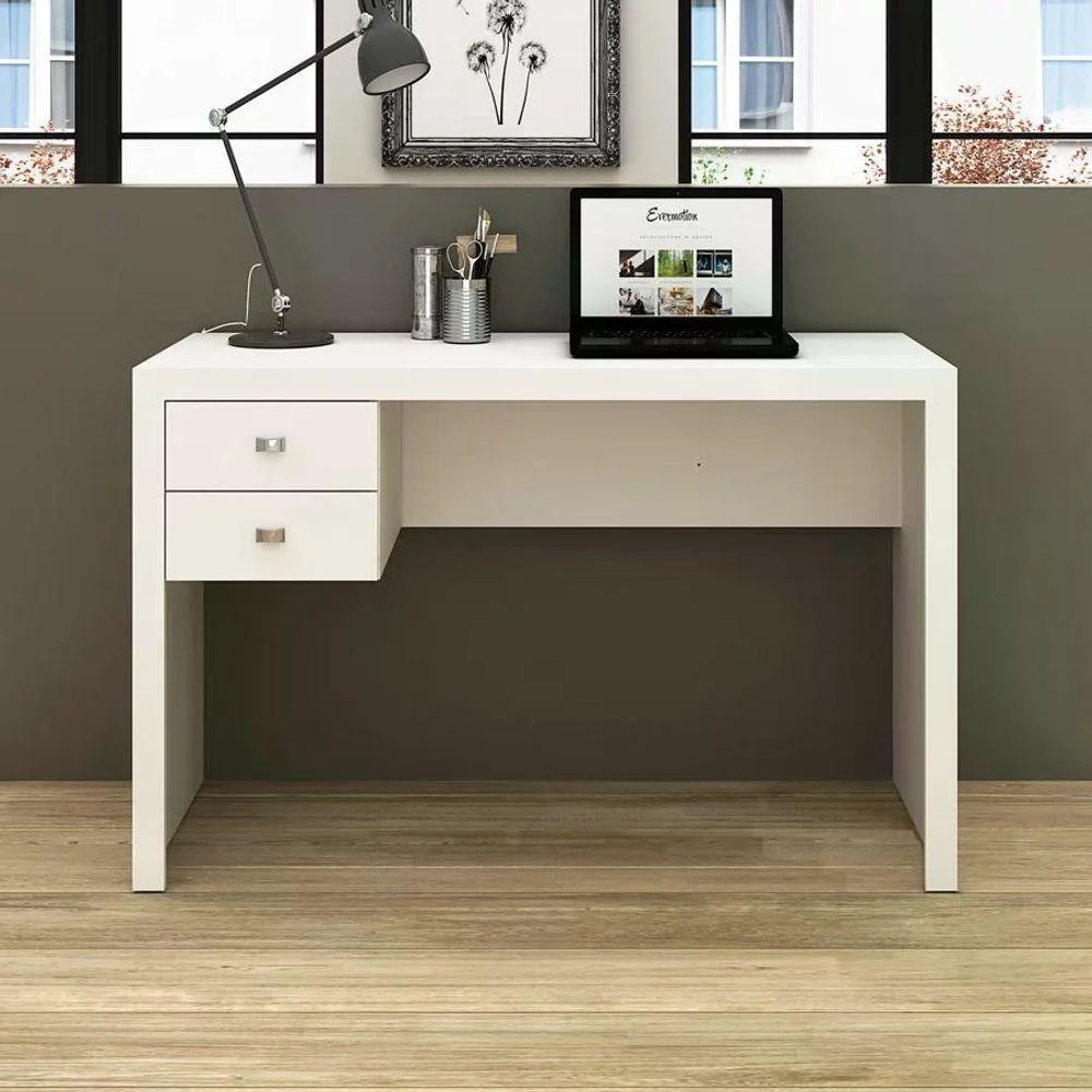 Imagem 2 de 5 do produto Mesa Para Computador / Escritorio Me4123 Branco Branco