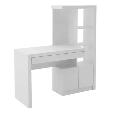 Escrivaninha Para Computador Com Armário Me4143 Branco