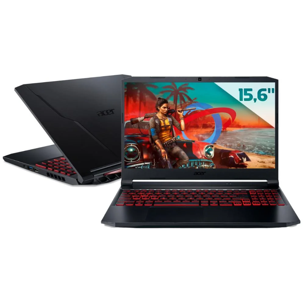 Notebook Gamer Acer Nitro, Intel® Coret i7, Nvidia Rtx 3050, 8GB, 512GB Ssd, Windows 11, Tela De 15,6'' - An515-57-7 Notebook Gamer Acer Nitro, Intel® Coret i7, Nvidia Rtx 3050, 8GB, 512GB Ssd, Windows 11, Tela De 15,6'' - An515-57-7