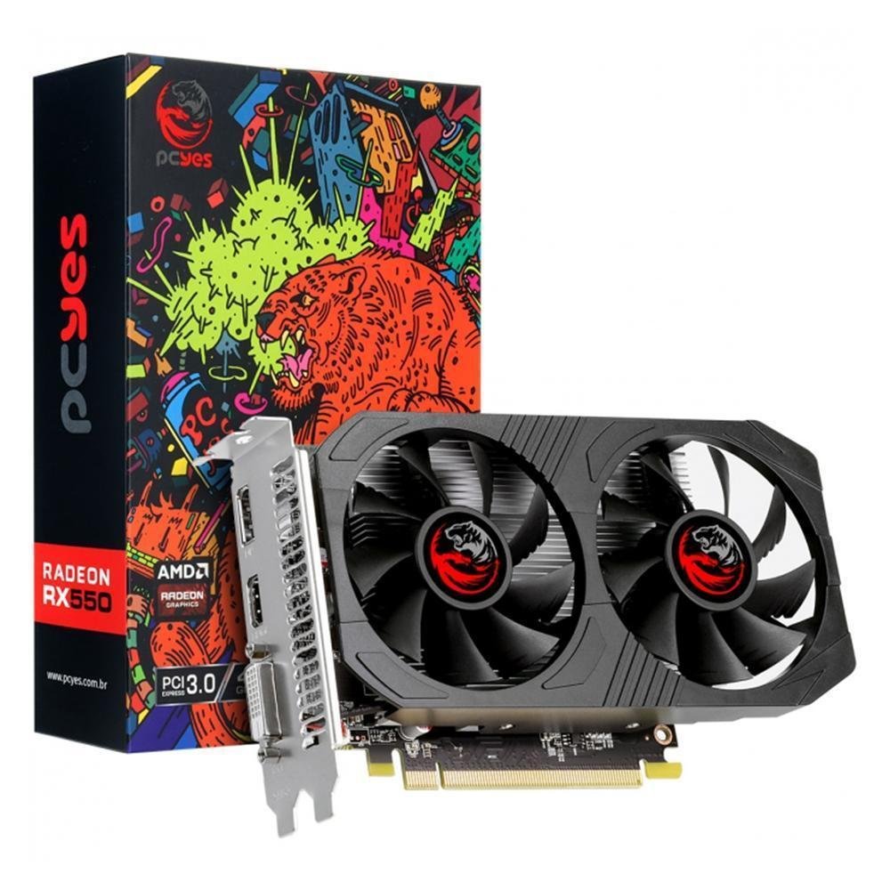 Placa De Vídeo Pcyes AMD Radeon Rx550, 4GB GDDR5 128 Bits, Pci 3.0 Express Pcyes - 122518