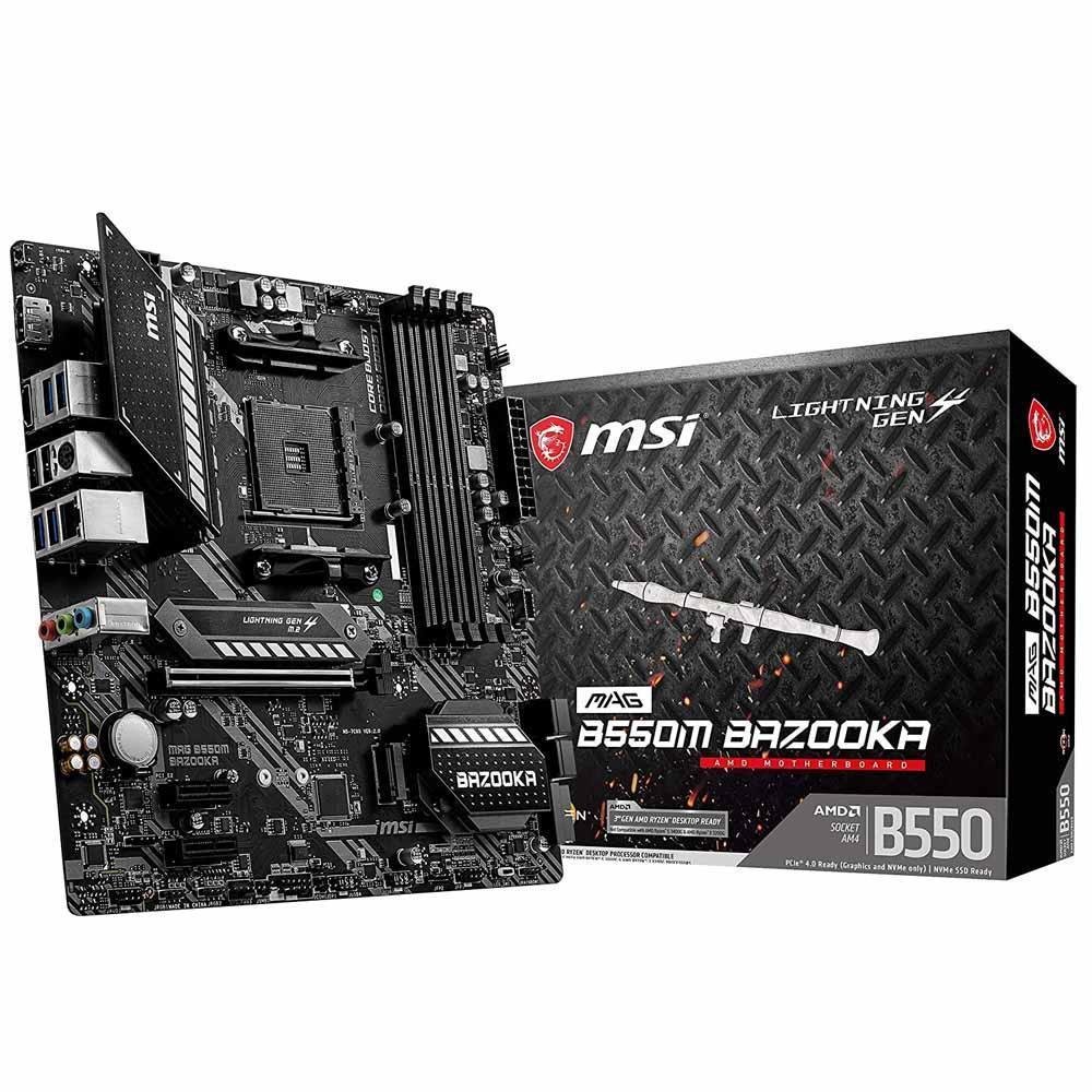 Placa Mãe Msi B550m Bazooka, Chipset, AMD AM4, mATX, DDR4 - 91-7c95-006